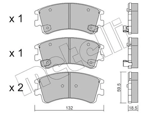 Handler.Part Brake pad set, disc brake METELLI 2204760 1