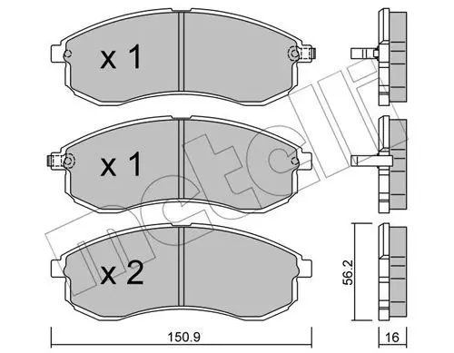 Handler.Part Brake pad set, disc brake METELLI 2204820 1