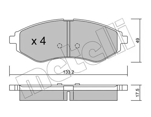 Handler.Part Brake pad set, disc brake METELLI 2205080 1