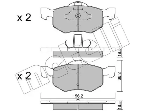 Handler.Part Brake pad set, disc brake METELLI 2206090 1