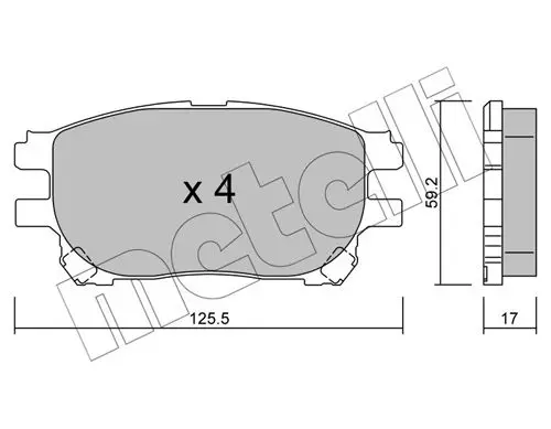 Handler.Part Brake pad set, disc brake METELLI 2206150 1