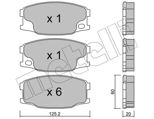 Handler.Part Brake pad set, disc brake METELLI 2206220 1