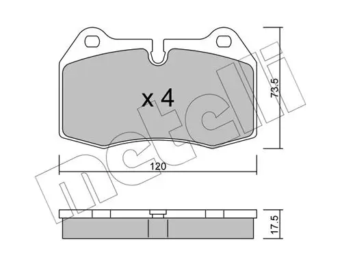 Handler.Part Brake pad set, disc brake METELLI 2206450 1