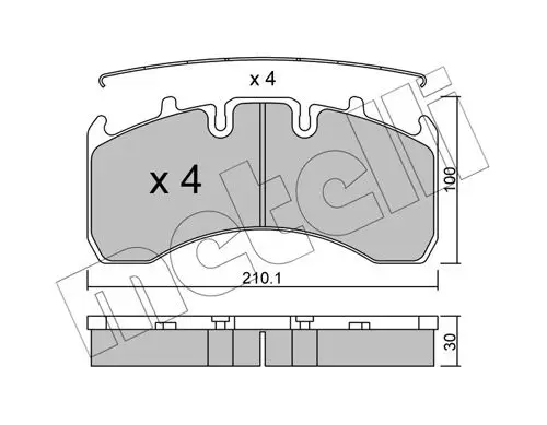 Handler.Part Brake pad set, disc brake METELLI 2206500 1