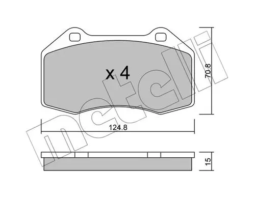 Handler.Part Brake pad set, disc brake METELLI 2206510 1