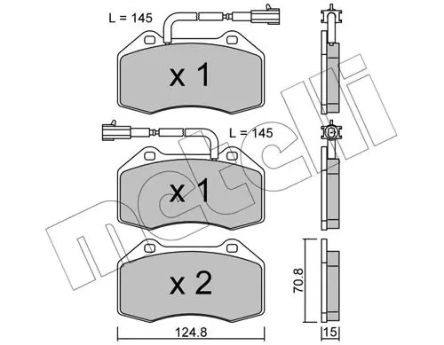 Handler.Part Brake pad set, disc brake METELLI 2206512 1