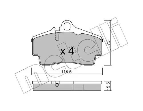 Handler.Part Brake pad set, disc brake METELLI 2206580 1