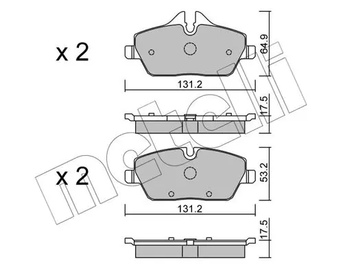 Handler.Part Brake pad set, disc brake METELLI 2206640 1