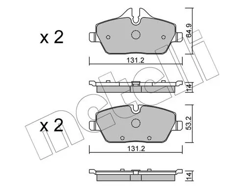 Handler.Part Brake pad set, disc brake METELLI 2206642 1