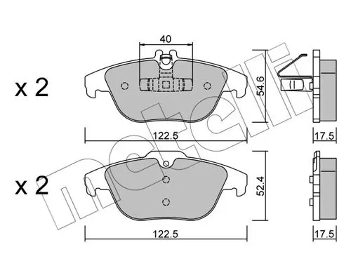 Handler.Part Brake pad set, disc brake METELLI 2206662 1