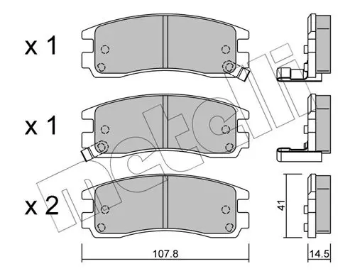 Handler.Part Brake pad set, disc brake METELLI 2206970 1