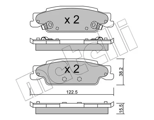 Handler.Part Brake pad set, disc brake METELLI 2207000 1