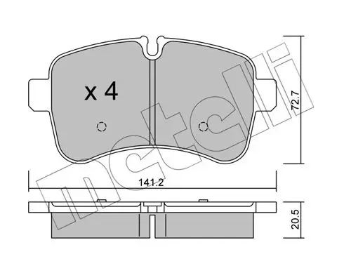 Handler.Part Brake pad set, disc brake METELLI 2207110 1