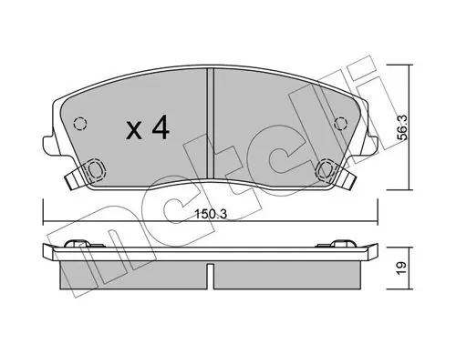 Handler.Part Brake pad set, disc brake METELLI 2207160 1