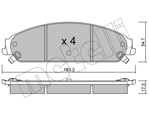 Handler.Part Brake pad set, disc brake METELLI 2207170 1