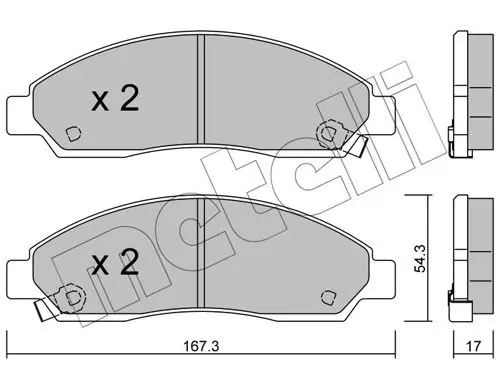 Handler.Part Brake pad set, disc brake METELLI 2207310 1