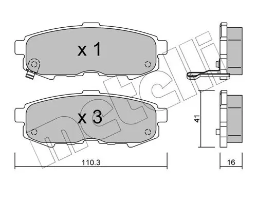 Handler.Part Brake pad set, disc brake METELLI 2207350 1