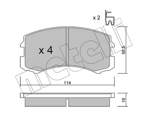 Handler.Part Brake pad set, disc brake METELLI 2207360 1