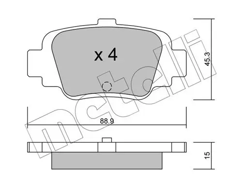 Handler.Part Brake pad set, disc brake METELLI 2207420 1