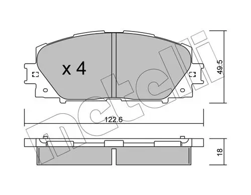 Handler.Part Brake pad set, disc brake METELLI 2207450 1