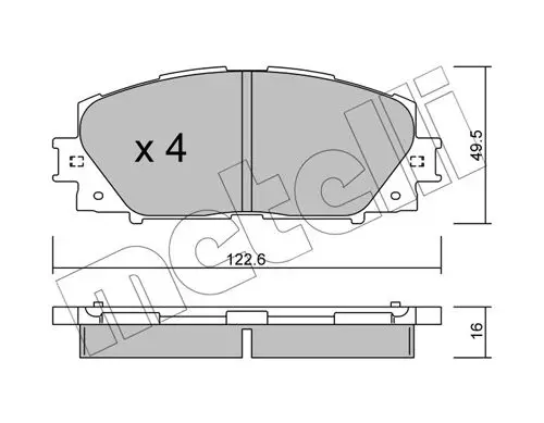 Handler.Part Brake pad set, disc brake METELLI 2207451 1