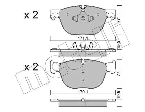 Handler.Part Brake pad set, disc brake METELLI 2207700 1