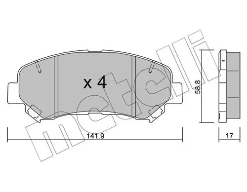 Handler.Part Brake pad set, disc brake METELLI 2207920 1