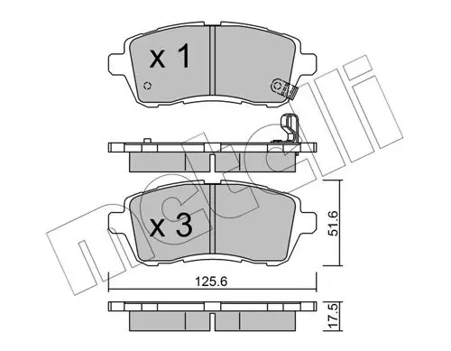 Handler.Part Brake pad set, disc brake METELLI 2207930 1