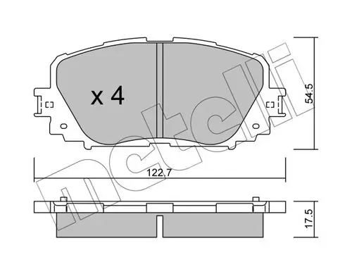 Handler.Part Brake pad set, disc brake METELLI 2208200 1