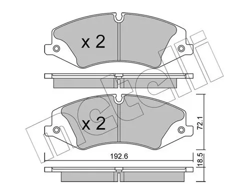 Handler.Part Brake pad set, disc brake METELLI 2208360 1