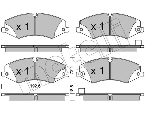 Handler.Part Brake pad set, disc brake METELLI 2208366 1