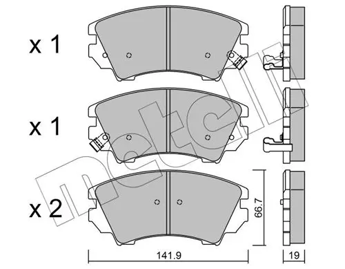 Handler.Part Brake pad set, disc brake METELLI 2208420 1