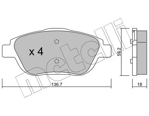 Handler.Part Brake pad set, disc brake METELLI 2208520 1