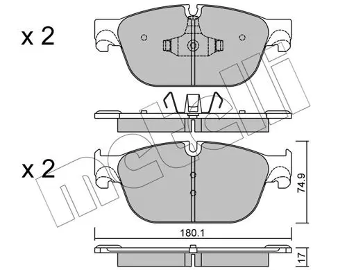 Handler.Part Brake pad set, disc brake METELLI 2208540 1