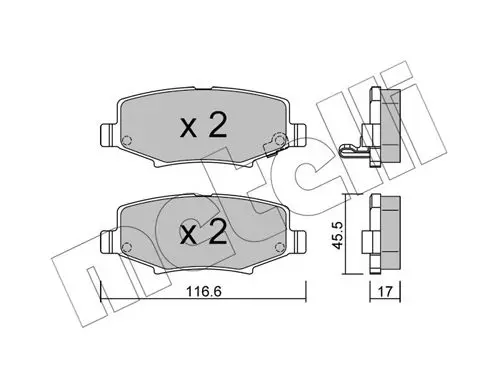 Handler.Part Brake pad set, disc brake METELLI 2208630 1