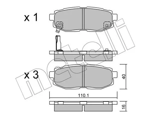 Handler.Part Brake pad set, disc brake METELLI 2208750 1