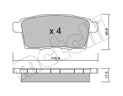 Handler.Part Brake pad set, disc brake METELLI 2208730 1