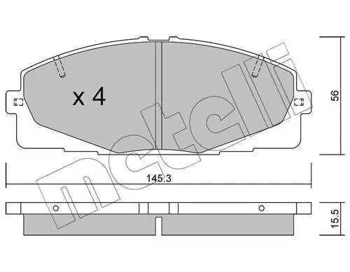 Handler.Part Brake pad set, disc brake METELLI 2208830 1