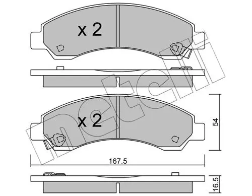 Handler.Part Brake pad set, disc brake METELLI 2208880 1