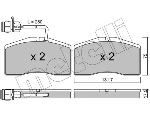 Handler.Part Brake pad set, disc brake METELLI 2208901 1