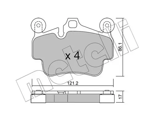 Handler.Part Brake pad set, disc brake METELLI 2208920 1