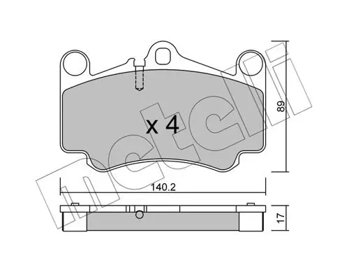 Handler.Part Brake pad set, disc brake METELLI 2208930 1