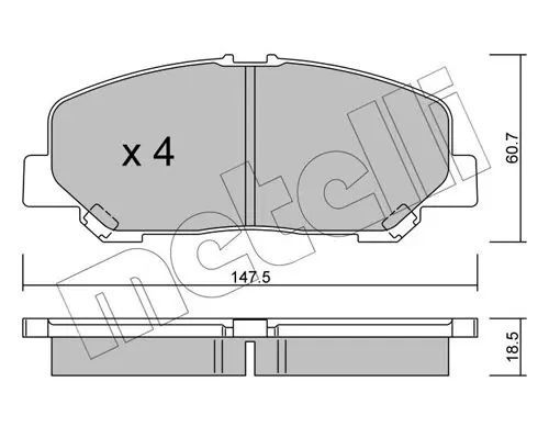 Handler.Part Brake pad set, disc brake METELLI 2209050 1