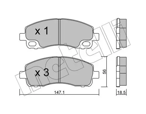 Handler.Part Brake pad set, disc brake METELLI 2209110 1