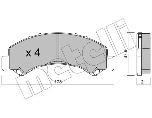 Handler.Part Brake pad set, disc brake METELLI 2209220 1