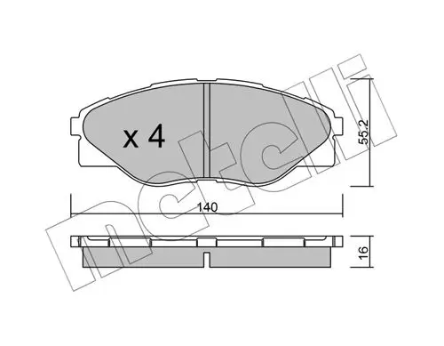 Handler.Part Brake pad set, disc brake METELLI 2209360 1