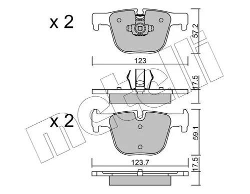 Handler.Part Brake pad set, disc brake METELLI 2209630 1