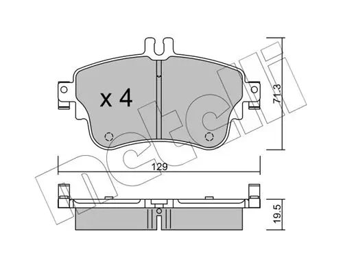 Handler.Part Brake pad set, disc brake METELLI 2209640 1