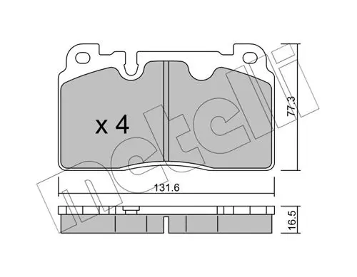 Handler.Part Brake pad set, disc brake METELLI 2209790 1