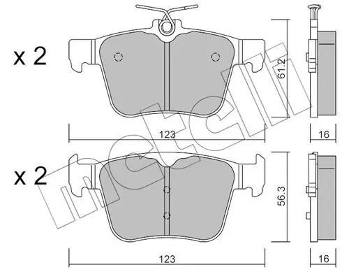 Handler.Part Brake pad set, disc brake METELLI 2209810 1